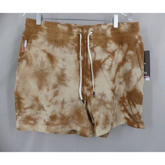 Fourlaps Large Shorts Stretch Rush Workout Russet Tie Dye NWT - Picture 1 of 11